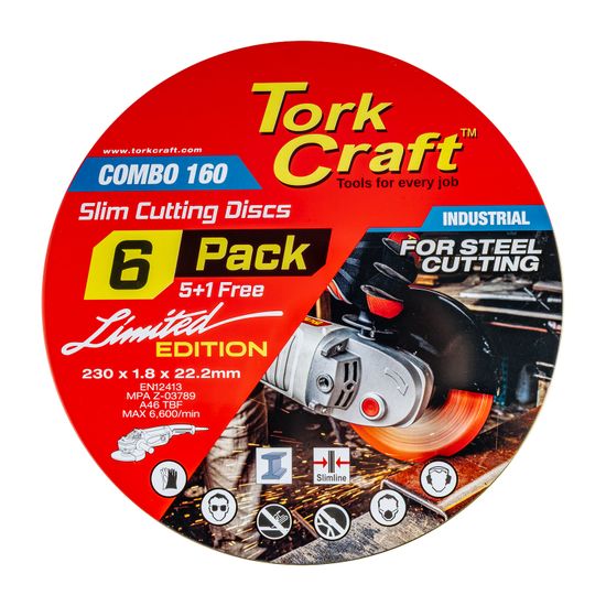 5+ 1 Cutting Disc Ind. Metal 230 X 1.8 X 22.2 Mm Tin Case